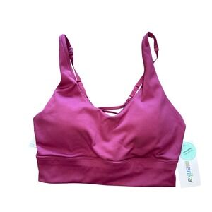 Marika Womens Low Impact Strappy Back Sports Bra Berry Purple MLB1702A Med NWT